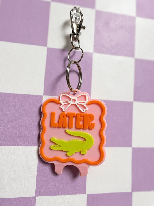 Later Alligator nail saver with keychain clip