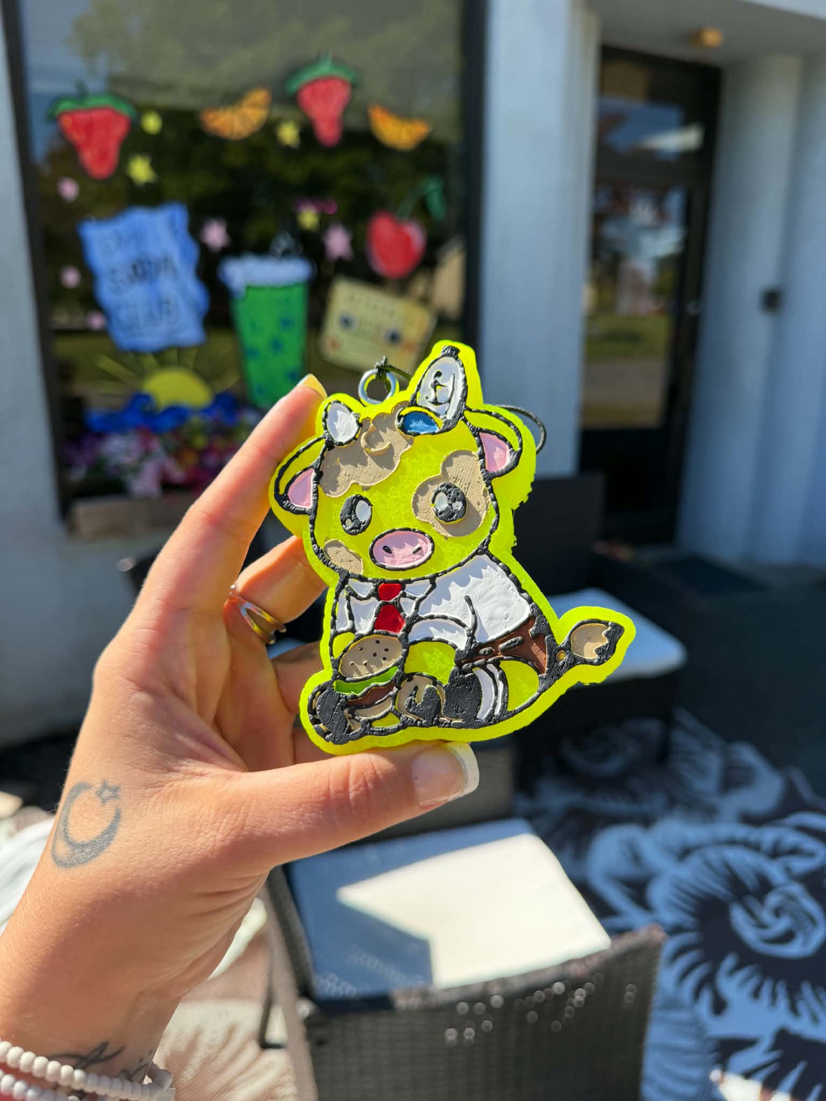 SpongeBob inspired cow freshie