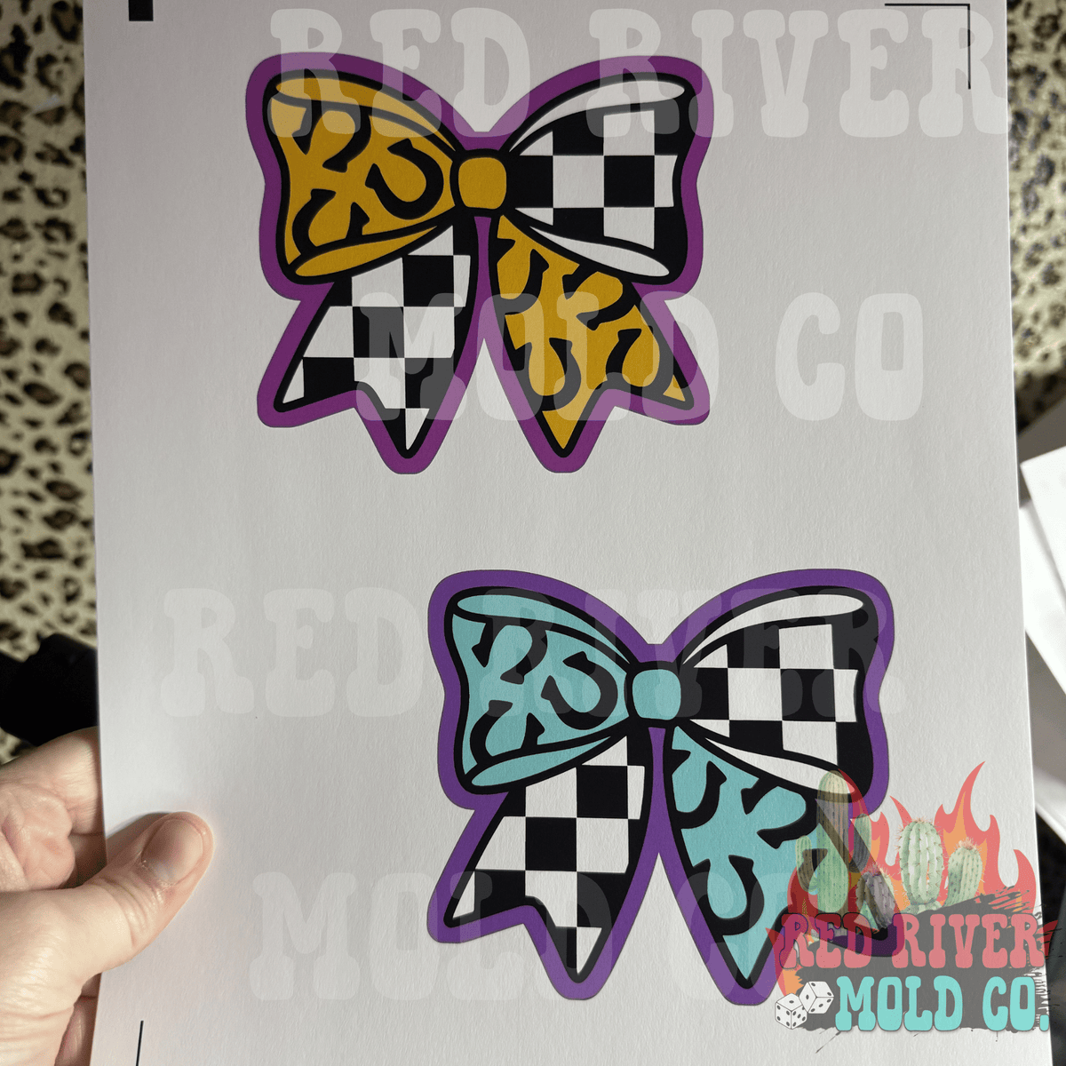 Whimsical Wiffs checkered horse shoe cardstock grab bag (10 ct)
