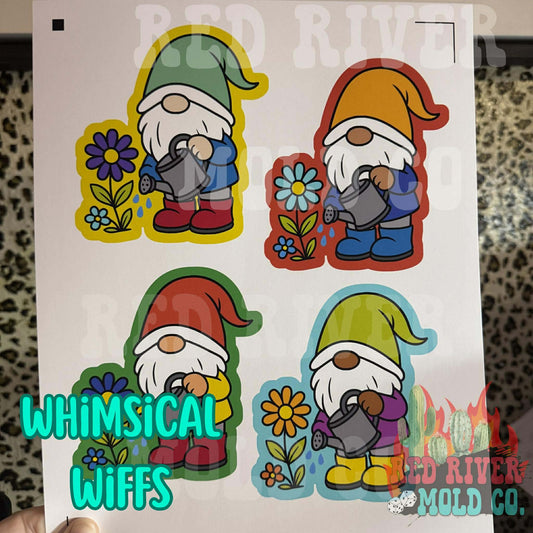 Whimsical Wiffs garden gnome cardstock grab bag (8 ct)