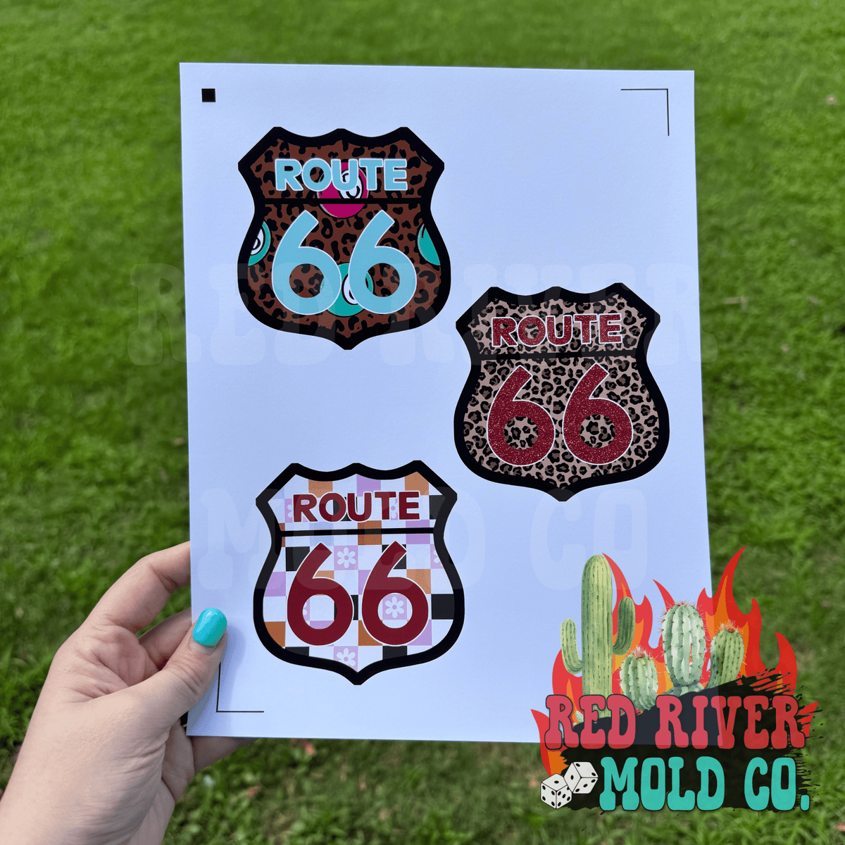 Whimsical Wiffs Route 66 Sign cardstock grab bag (9 ct)