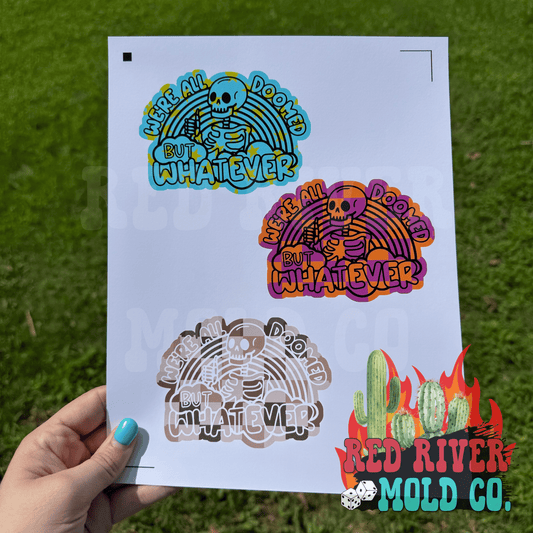 Whimsical Wiffs We're All Doomed But Whatever cardstock grab bag (9 ct)